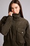 Buckle-Down Collar, Pocketed, Elastic Waist Cotton Coat H3824Ax26Au - 4