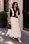 Bearded Brode Ruffle Detailed Pearl Buttoned Women's Cardigan - 2