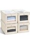 Yts Mfl Foldable Wardrobe Storage Organizer 4 Pack Storage Box with Lids Storage Cubes