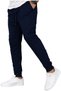 Set of 3 Unisex Ribbed Sweatpants Regular Black Gray Navy Blue Color Sports Sweatpants - 7
