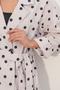 9104 Double-Breasted Collared Lined Trench Coat - Ecru - 5