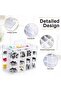 Cookie Cutter Organizer, 3 Tier Baking Storage Box with Transparent Dustproof Lid, 12 Adjustable Com - 3