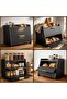 Large Bread Box for Kitchen Counter, Double Layer Wooden Bread Storage Container with Top Shelf, Cou - 7