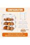 Bakery Display Case for Kitchen Countertop, Adjustable Tier Pastry Display Case, Acrylic Bread Box f - 3