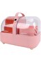 Clear Cosmetic Storage Box With Lid | Portable Makeup Organizer For Vanity Counter With Non- - 2
