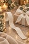 Cream Linen Ribbon 2.5 cm – 1 Roll 20 Meters – Decorative Bow, Gift Wrapping, Decoration, and Textile Accessory Ribbon - 4