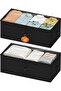 Furniture 12" under Bed Storage Containers (Black)