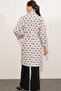 9104 Double-Breasted Collared Lined Trench Coat - Ecru - 6