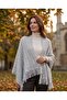Hair Braid Detailed Tasseled Shoulder Shawl, Knitwear Shawl, Cape Shawl, Poncho - 2