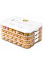 LOEZ 4-Layer Food Storage Container, Stackable Snack Container with Lid, Dumpling Box, Gyoza Contain