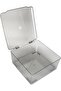 Cosmetic Storage Box, Storage Box with Hinged Lid, Dustproof, Large Capacity, Space Saving, Clear Pl