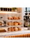 Bakery Display Case for Kitchen Countertop, Adjustable Tier Pastry Display Case, Acrylic Bread Box f - 4