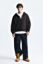 Boxy Fit Metal Clip Closure Sweatshirt - 7