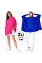 Women's 2-Piece Slit Poncho Sweater Fuchsia - Saks