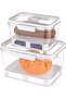 Airtight Bread Box for Kitchen Countertop - 2 Pcs Time Recording Bread Storage Container with Lid, C