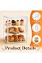 Bakery Display Case for Kitchen Countertop, Adjustable Tier Pastry Display Case, Acrylic Bread Box f - 2