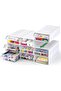 9 Pcs Plastic Stacking Storage-in-Drawer Cabinet- Desktop& Wall Mounted 9 Drawer Storage Closet with