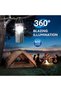 مجموعة من 4 فوانيس للتخييم، فوانيس LED قابلة لإعادة الشحن، فوانيس تعمل بالطاقة الشمسية والبطارية - 7