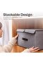 Cloth Foldable Storage Box with Lid, Durable, Linen Fabric, Foldable & Stackable Storage Bins for Cl - 3