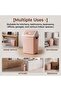 Durable Plastic 15-Liter Trash Can with Swing Lid,Versatile Waste Bin for,Bathroom,and Office-Pink - 5