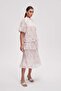 Women's Mid-Length Patterned Half-Sleeve Blouse - 2