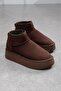Women's Suede Fur Lined Flat Sole Mini Boots