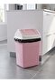 Durable Plastic 20-Liter Trash Can with Swing Lid,Versatile Waste Bin for,Bathroom,Office-Pink