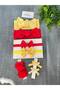 Baby Girl Yellow Red Bandana Buckle Set - 3