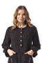 Long Sleeve Shawl Pattern Hanzade Flannel Buttoned Long Pocketed Winter Dress Black Syh - 5