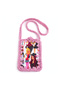 Handmade Crochet Crossbody Phone Bag - Pink - Fashion leather Print - 3