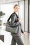 D.Jones Gray Color Plush Leather Bag