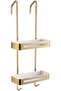 Over The Shower Door Caddy with Hooks and Storage Basket Rust Proof Hanging Shower Organizer and Pan