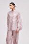 Women's Patterned Long-Sleeve Blouse - 3