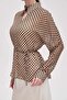 Women's Patterned Long-Sleeve Blouse - 5