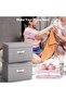 Uoexziyi Storage Bins with Lids,Large Collapsible Foldable Linen Fabric Storage Boxes with Two Handl - 7
