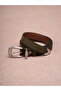 100% Genuine Suede Leather Thin Tin-Coated Buckle Belt 3 cm - 8