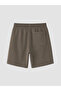Xside Brown Relax Fit Gabardine Men's Shorts - 6