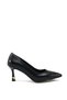 Vega Alba Women's Pointed Toe Heeled Shoes 00122237 Black Crocodile - 7