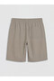 Lcw Vision Beige Regular Fit Linen Look Men's Shorts - 7