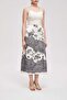 Women's Midi Patterned Skirt - 2