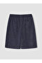 Navy Blue Regular Fit Men's Shorts - 5