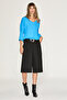 Verve Women's Pleated Woven Fabric Bermuda Black Trousers - 3