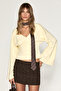 Marga V-Neck Long and Wide Sleeve Yellow Blouse - 3