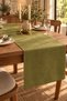 Khaki Green Runner Bohemian Tablecloth 100% Linen Decorative Wedding Party Promise Engagement Decoration Hotel - 2