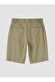 Southblue Khaki Regular Fit Linen Blend Men's Shorts - 6