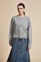 Cropped Cardigan with Long Sleeves and Button Front - 2