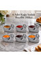 6 Pieces of Mica Sauce Bowl, Jam Bowl, Small Presentation Bowl with Swan Figure (Hard Plastic)