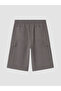 Xside Anthracite Men's Cargo Shorts with Elastic Waist - 6