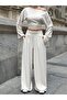 One-Shoulder, Low-Cut, Loose-Sleeved Two-Piece Set - 7