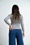 Striped Solid Sweater with Long Sleeves - 2